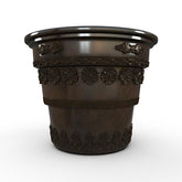 Gardenstone Floral Round Planters Gardenstone Bronze